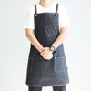 Superior Quality Cotton Material Black Denim Restaurant Kitchen Apron