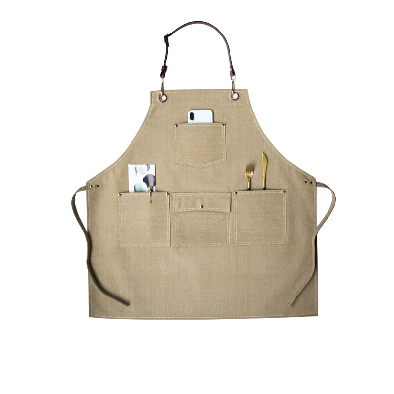Wholesale Adjustable Colorful Washed Canvas Apron