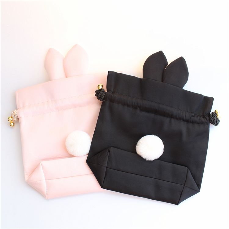 Professional custom satin jewelry drawstring gift pouch bag with logo printing