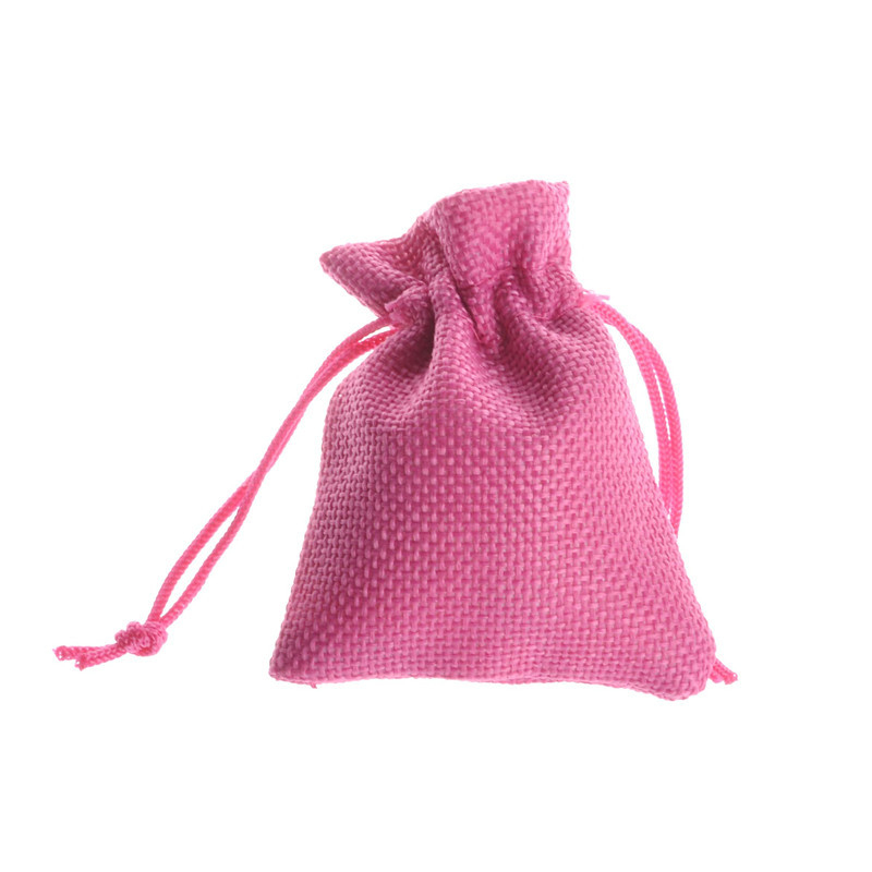 Custom logo printed cheap recycled natural linen drawstring hemp bag for promotion