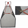 Superior Design Wear-resistant Black Denim Tool Apron with Leather Belts Work Helper for Workshop