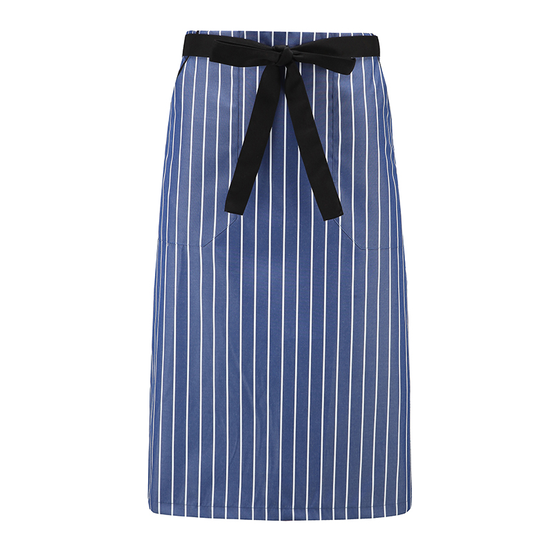 Striped designed new and fashional durable short work cotton apron for waiters