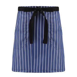 Striped designed new and fashional durable short work cotton apron for waiters