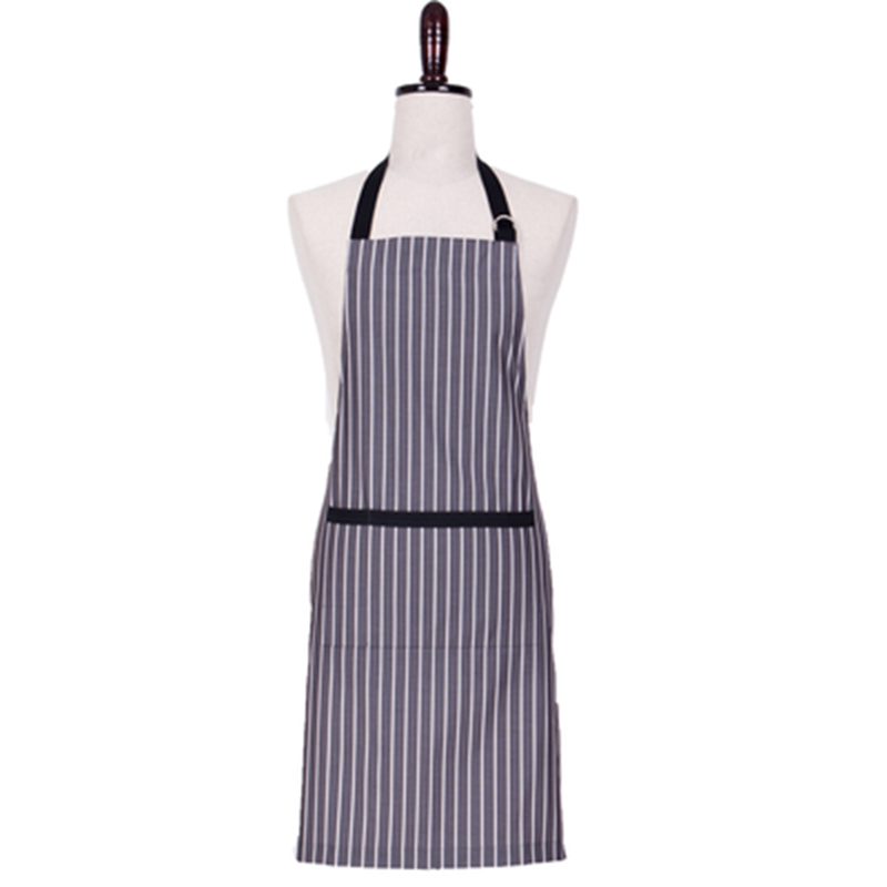 Wholesale good price striped design eco-friendly oil-fouling long cotton apron for kitchen 
