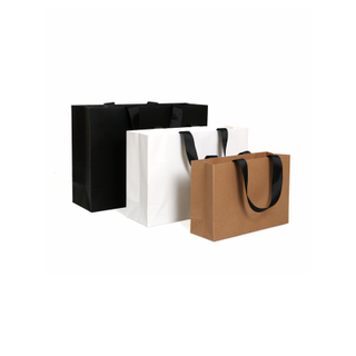 Custom logo China gift shopping brown kraft paper bag