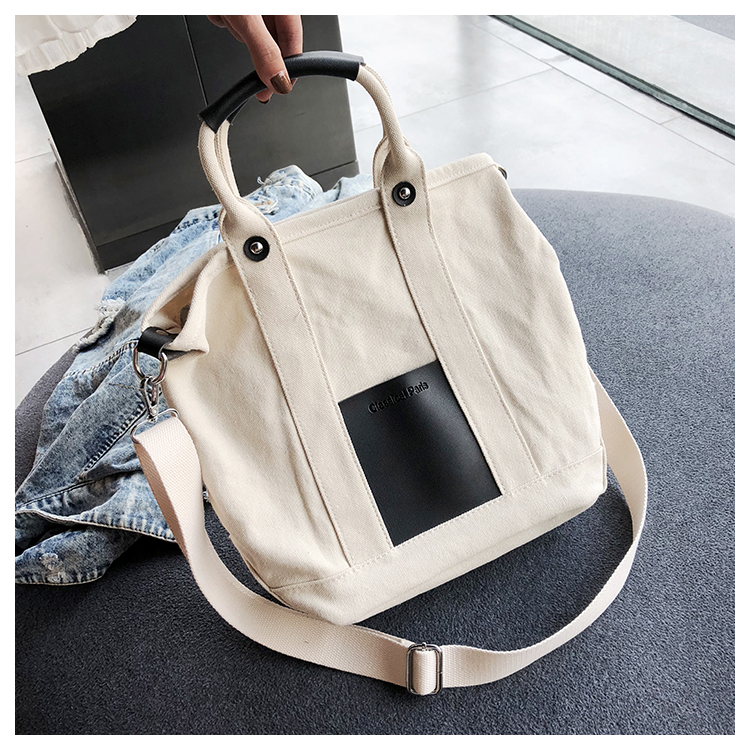 Natural eco friendly breathable strong durable multifunction cotton canvas tote messenger bag with china supplier