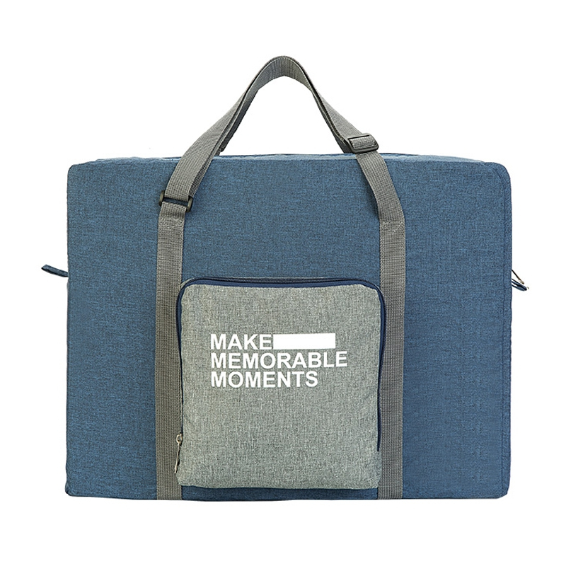 Thick strong load bearing waterproof oxford cloth large capacity folded travel bag with letter printing