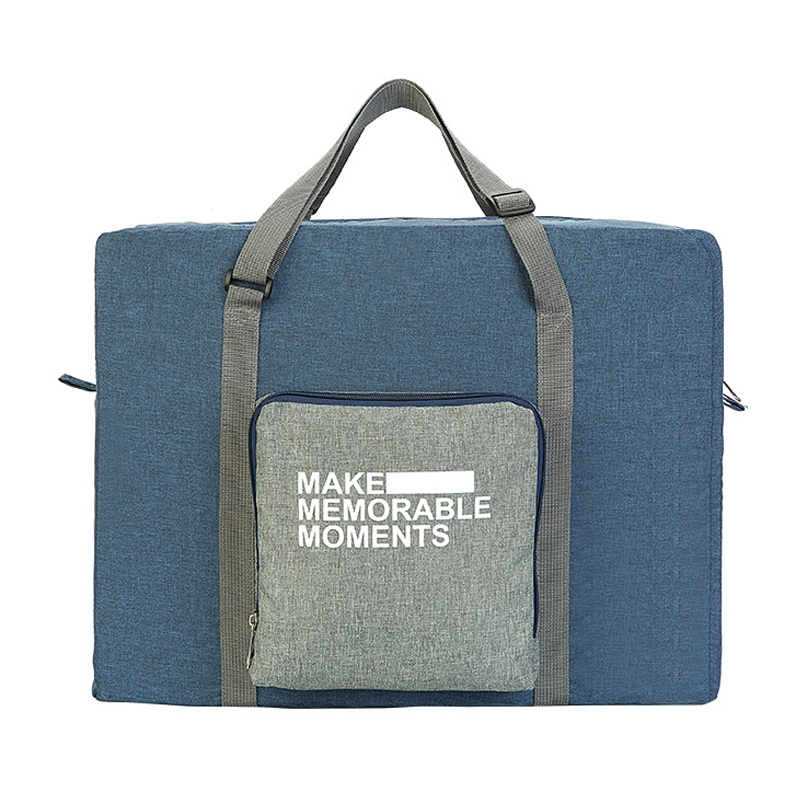 Thick strong load bearing waterproof oxford cloth large capacity folded travel bag with letter printing