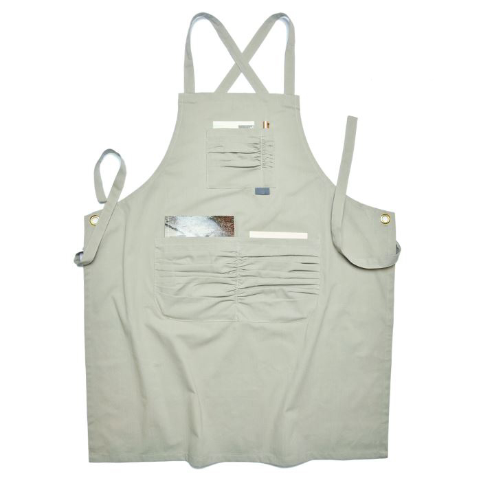 Logo custom color cotton strap apron coffee shop floral garden tea shop work apron 