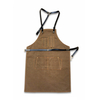 Wear-resistant Thick Canvas Fabric Combine Leather Belts Fashion Tooling Apron for Cafe Or Studio Workwear Custom Logo
