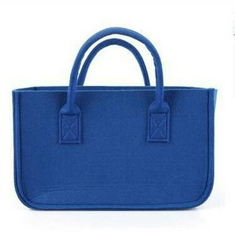 New fashion high quality eco friendly logo printed custom promotion price felt shopping tote bag