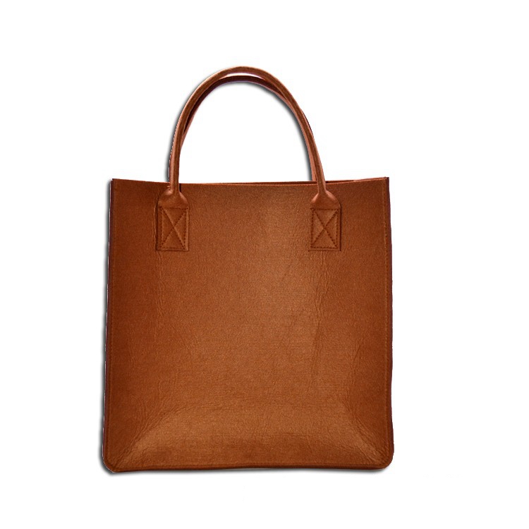 Factory custom eco-friendly hand made felt tote bag for shopping
