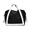 Fashion simple ladies black and white stitching shoulder baggage bag fitness bag travel tote bag