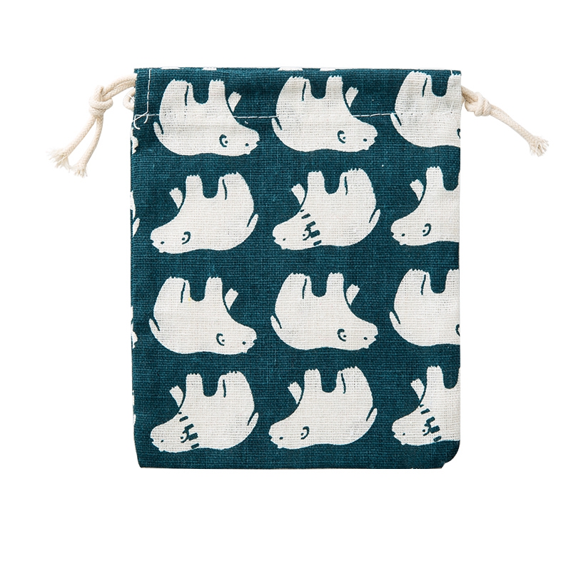 Wholesale different sizes durable linen drawstring bag with high quality