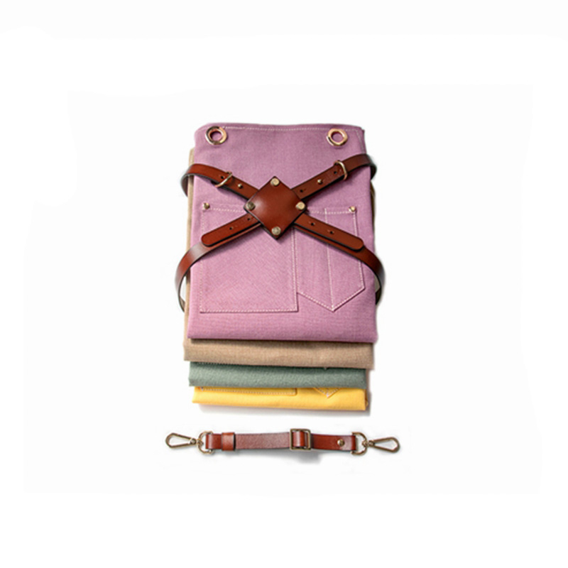 Popular Colorful Superior Canvas Fabric Leather Straps Work Apron