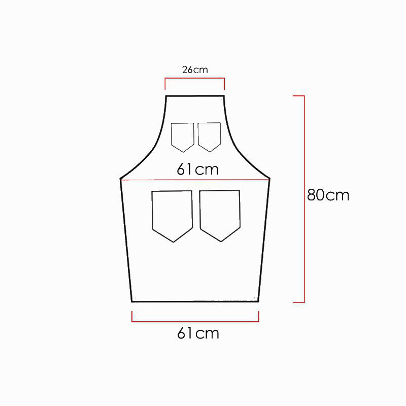 Wholesale Durable Superior Denim Fabric Work Apron With Leather Straps