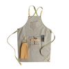 Custom logo restaurant barista milk tea cake barber shop fashion cotton canvas work apron with adjustable strap
