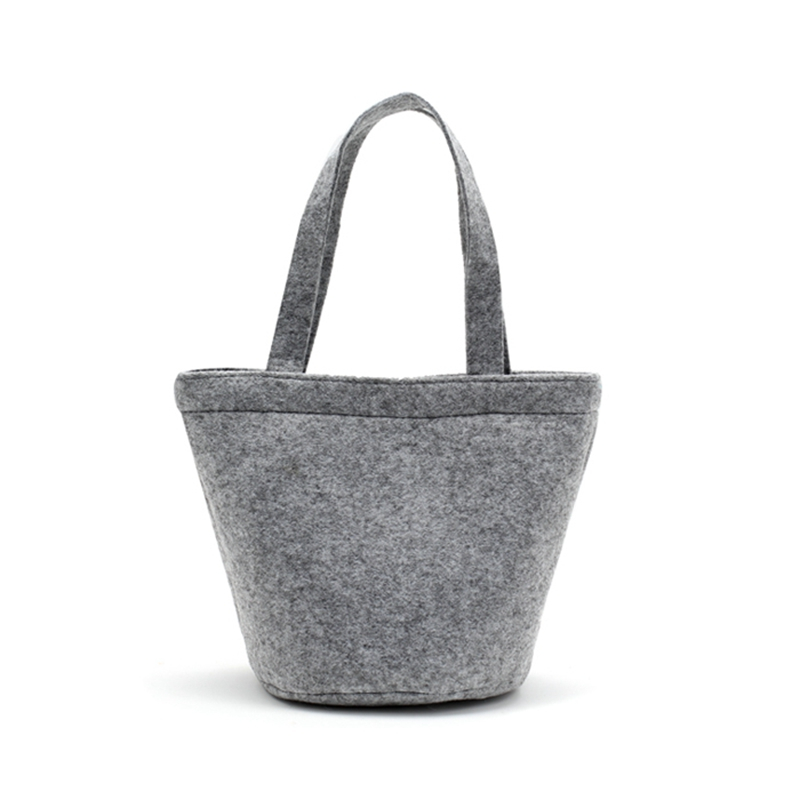 Promotional hand made polyester felt shopping bag with customized logo