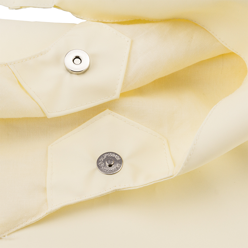 Light yellow fresh and fashion fabric waterproof personalized custom women shoulder pu ladies bag