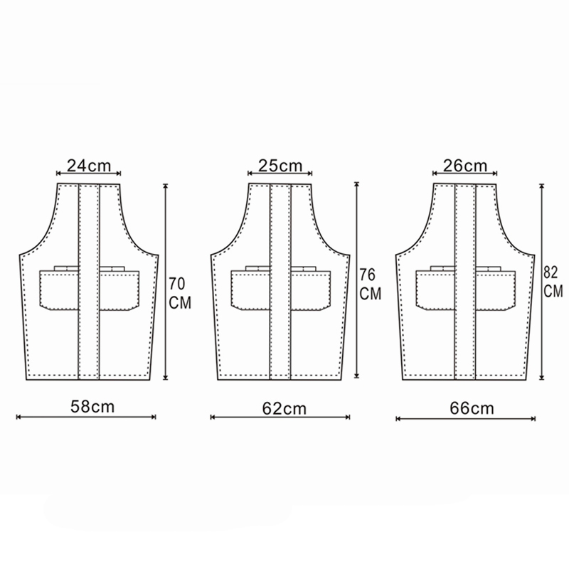 Factory Custom Wholesale Superior Chef Overalls Striped Denim Apron for Restaurant Cafe Waiter Or Waitress