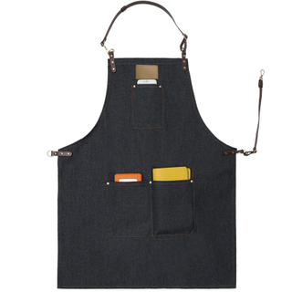 Household Durable Denim Fabric Kitchen Cooking Apron With Pockets