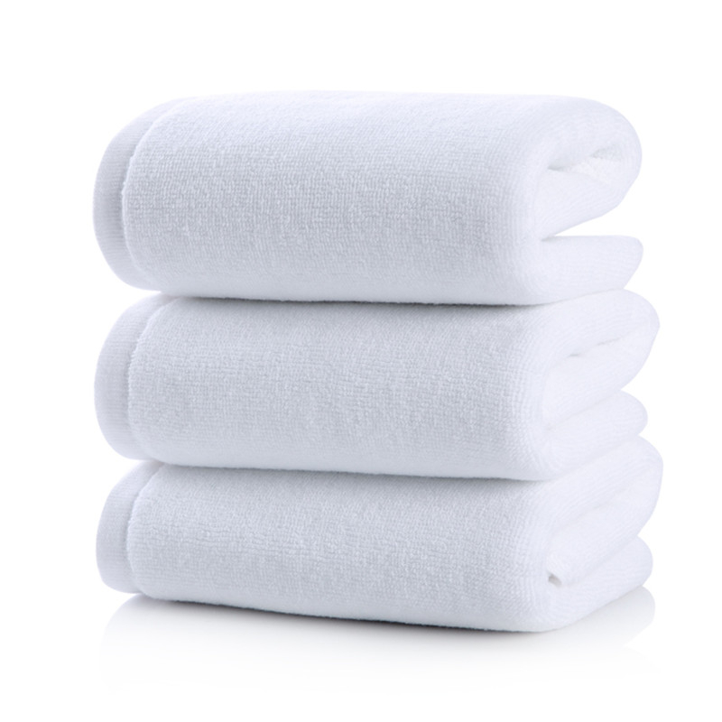 100% cotton pure white soft and comfortable hotel towel with factory direct supply