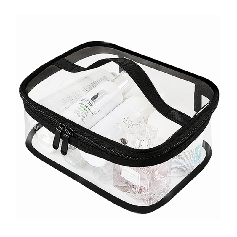 Factory custom promotional cheap pvc transparent bag cosmetic storage bag toiletries packaging bag for wholesale
