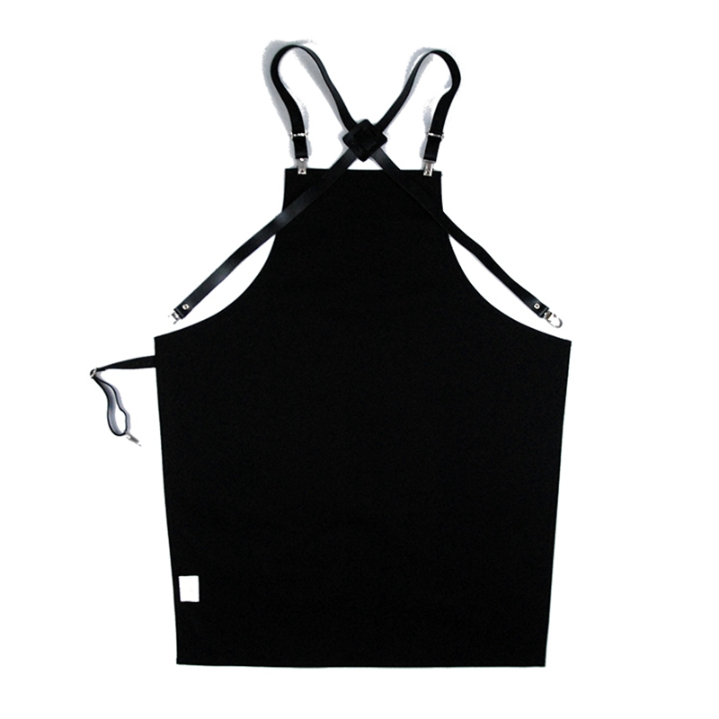 High Quality Canvas Fabric Leather Straps Work Apron With Pockets
