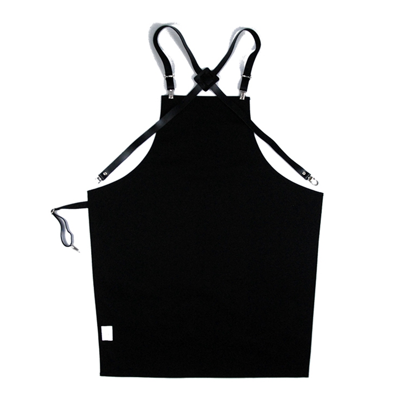 High Quality Canvas Fabric Leather Straps Work Apron With Pockets