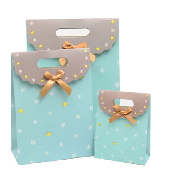  Wholesale custom logo brand self adhesive seal Christmas paper gift bag