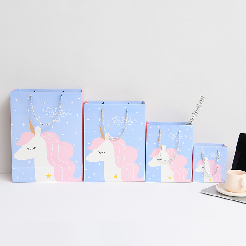 custom luxury printed paper shopping bag with rope handle gift bags