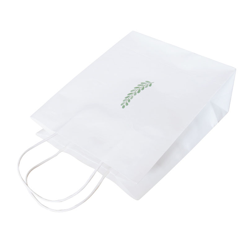  White luxury printed gift custom shopping paper bag with your own logo
