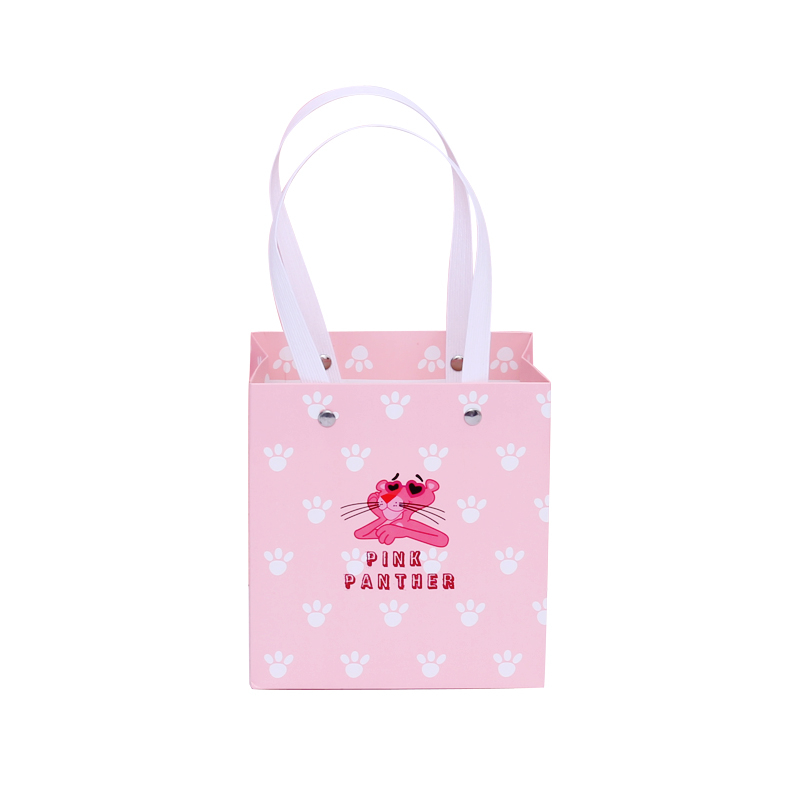 Custom luxury printed paper shopping bag with rope handle gift bag