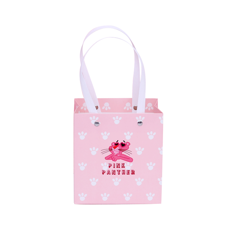 Custom luxury printed paper shopping bag with rope handle gift bag
