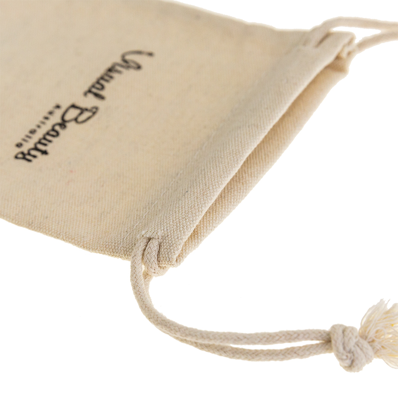 Letter logo custom printed natural eco friendly cotton fabric strong durable canvas drawstring bag for sale