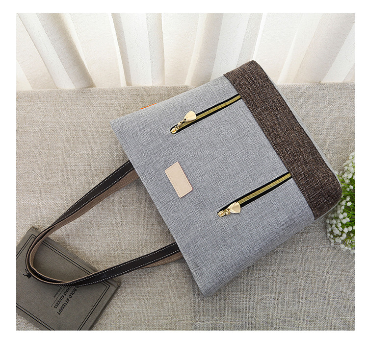 High-end eco-friendly fashional dirty durable women linen cotton bag for shopping