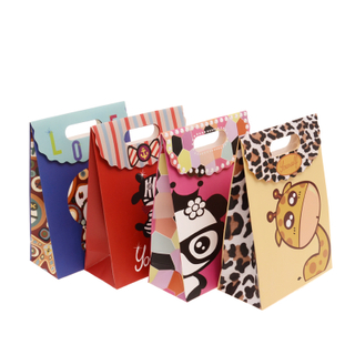 Wedding custom printed craft paper flat bottom candy packaging gift bags