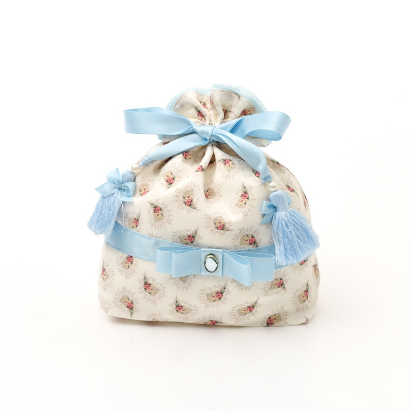 Custom popular dust stain gift silk handmade drawstring bag