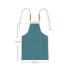 High-grade Light-colored Ladies Denim Apron with Leather Strap