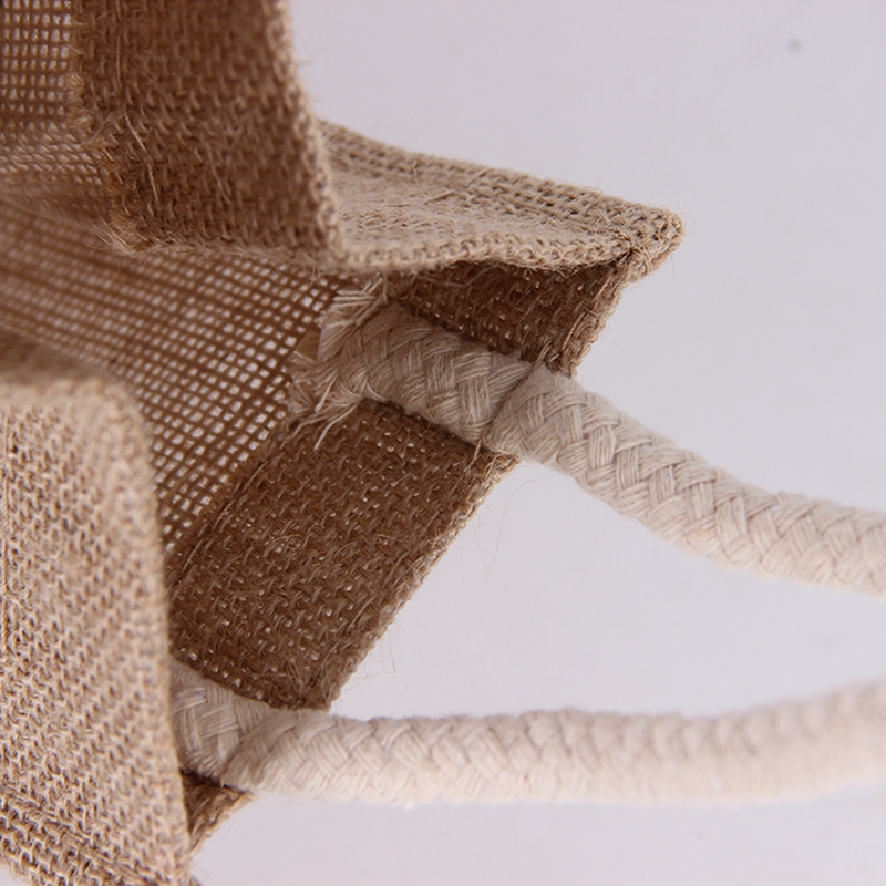 Lightweight breathable jute tote shopping bag 