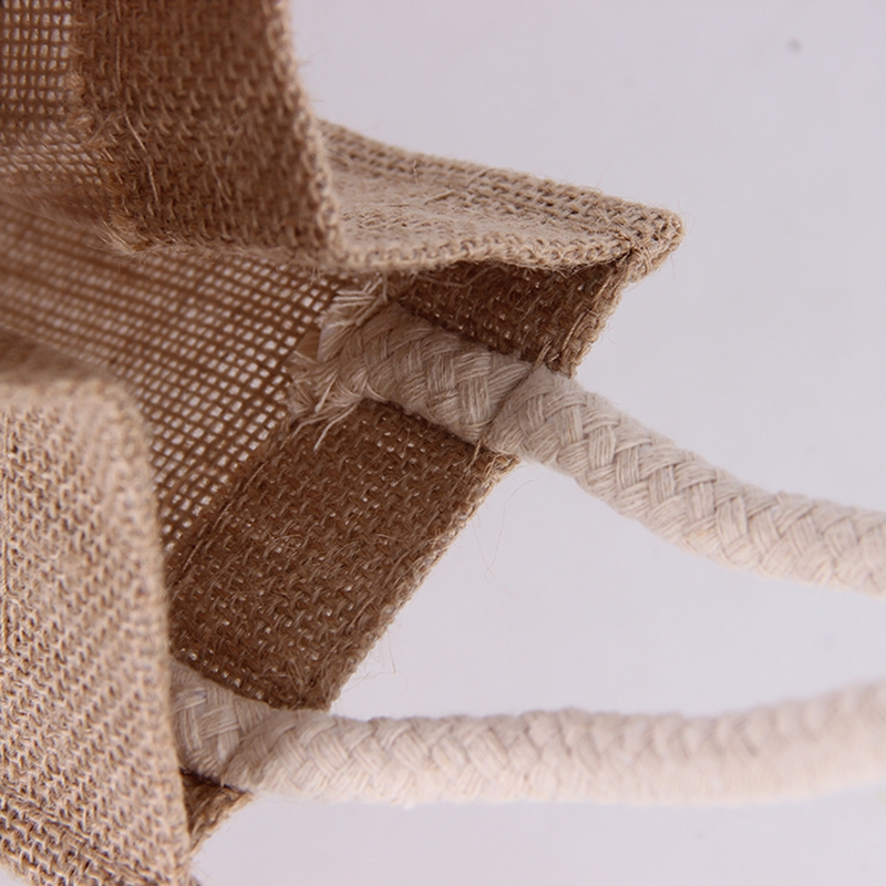 Lightweight breathable jute tote shopping bag 