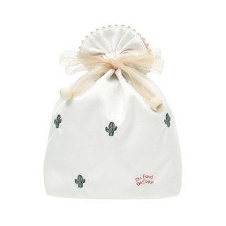 Hot selling gift drawstring silk pouch custom printing satin bag