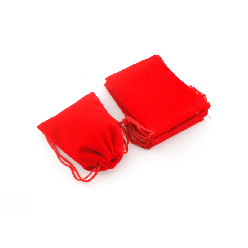 Customize wholesale velvet suede small drawstring bag gift jewelry pouch 