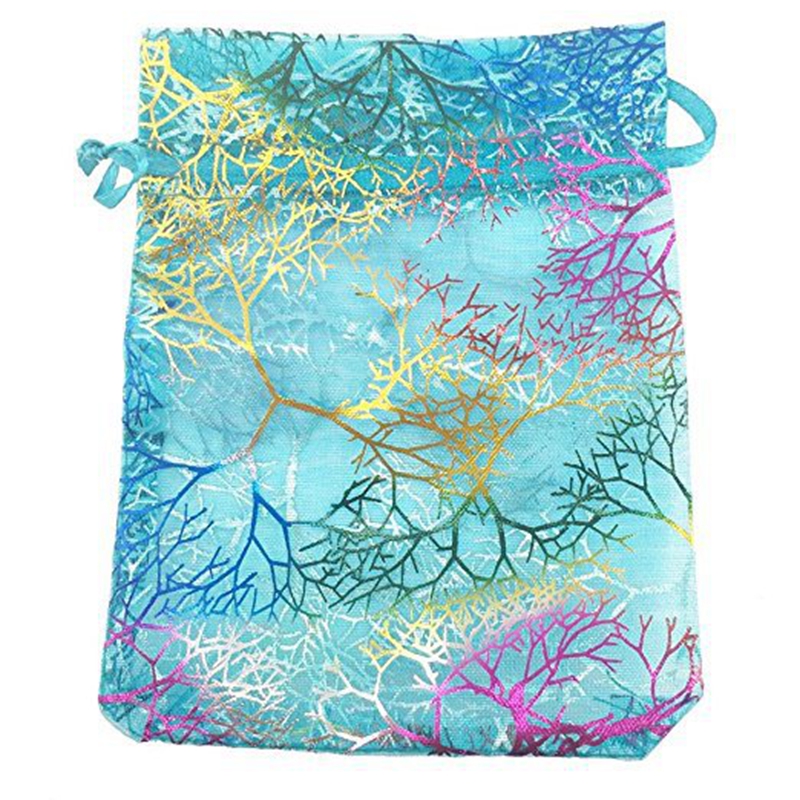 Wholesale unique design cheap christmas gift organza bag