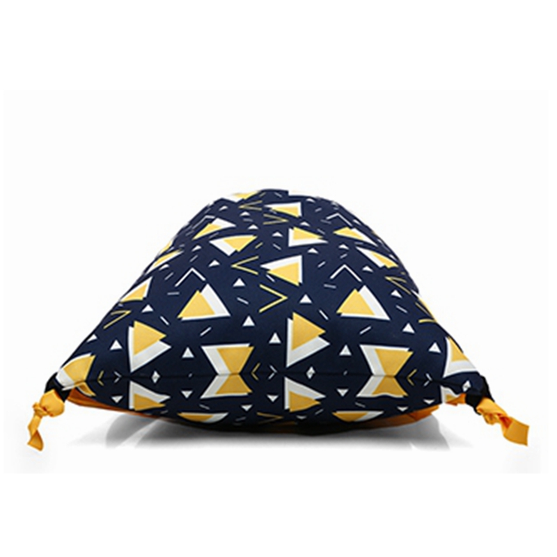 Fashion popular brand new durable recycled canvas drawstring backpack