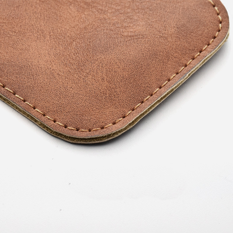 Portable retro soft leather glasses bag simple reading glasses myopia glasses holster protection storage leather bag