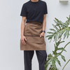 High quality washed canvas fabric half-length apron barista flower shop restaurant tea shop nail waiter apron with low price