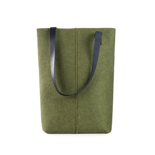 Promotional hand made polyester felt shopping bag lady felt tote bag