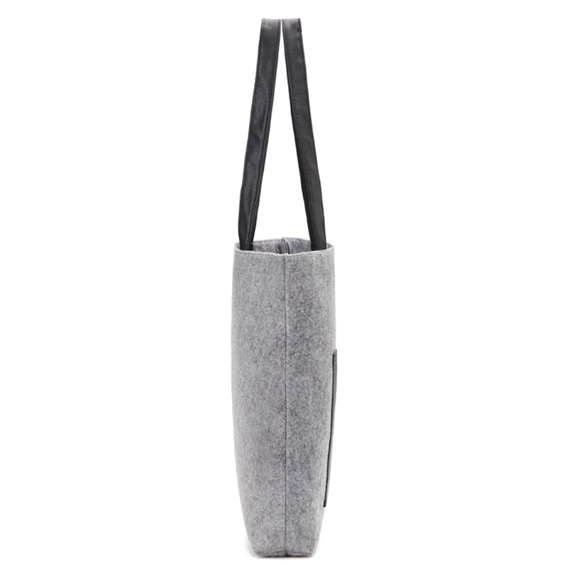 Wholesale top quality eco-friendly and delicate women felt tote bag for travelling