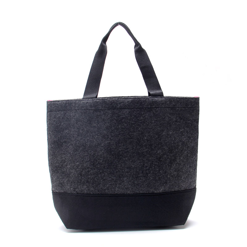 China supply top grade plain design fashional felt shopping bag with low price